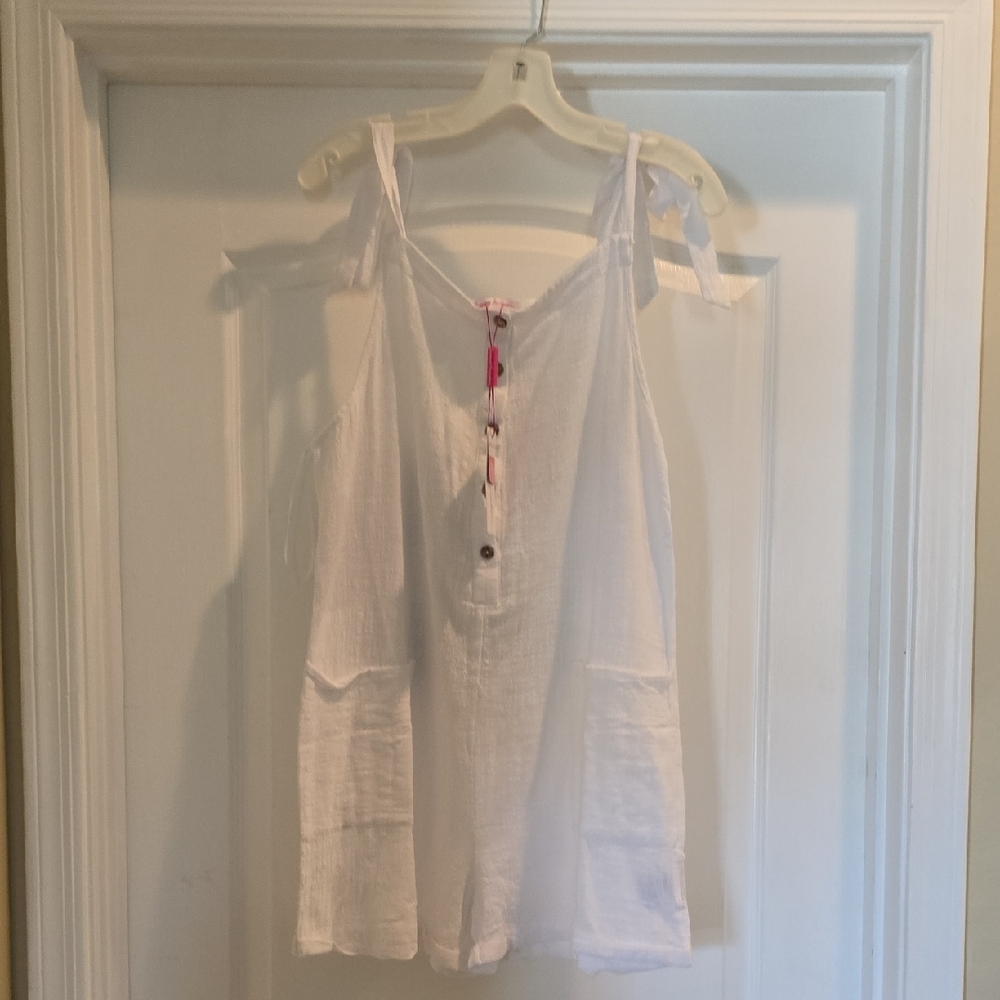 Crisp White  Sleeveless Jumpsuit